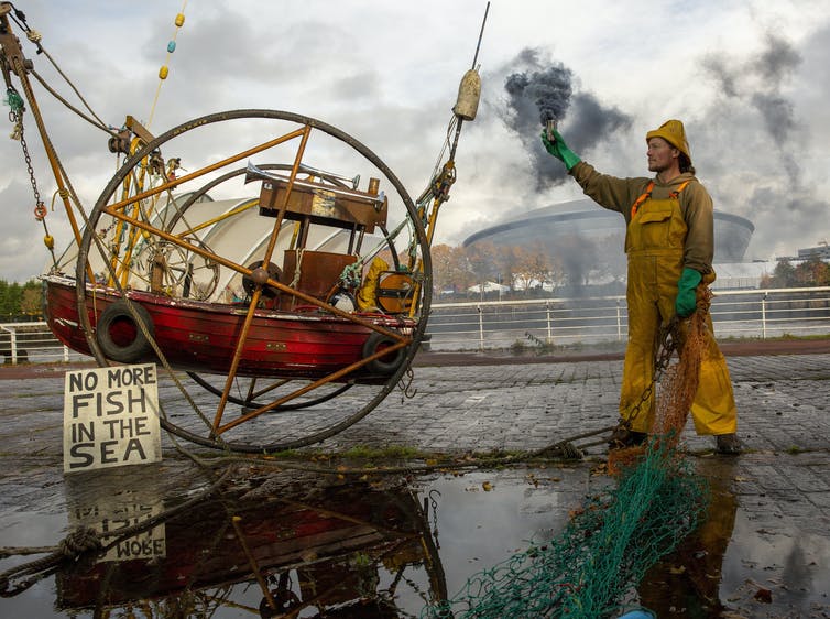 A large sculptural Bottom Trawling Fishing Boat.