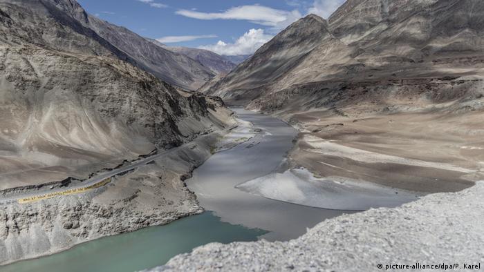 Confluence of Zanskar and Indus rivers