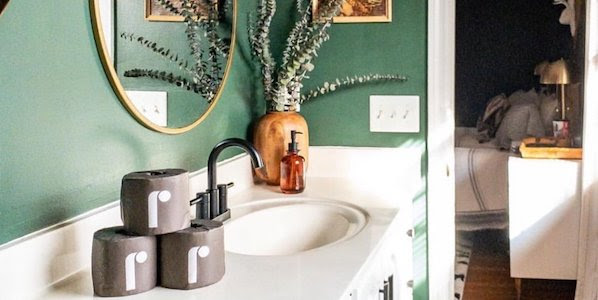 A gorgeous bathroom with Reel products, delivered in an eco subscription box