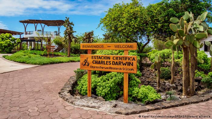 Entrance to the Charles Darwin Scientific Station in the Galapagos