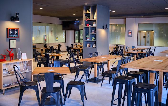 The vibe for the Gezellig Brewing Company taproom is cozy, with the intent to feel like guests are sitting in their own homes.