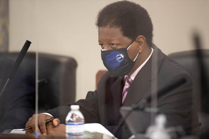 Leon County Commissioner Bill Proctor listens during a commission meeting at the Leon County Courthouse Tuesday, Sept. 14, 2021.