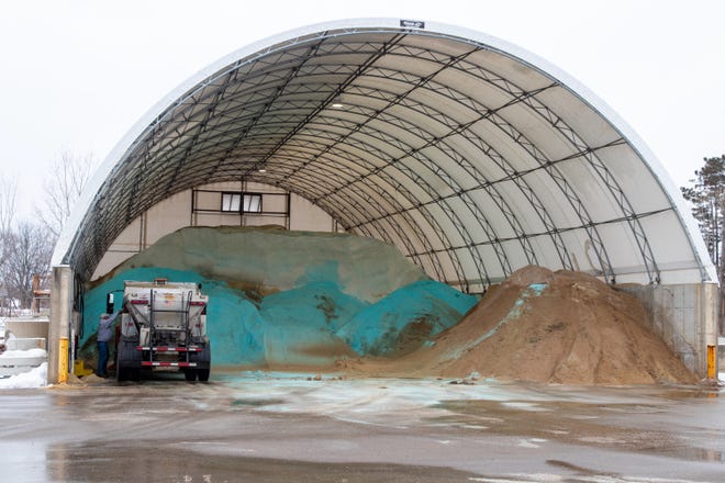 Depending what road and weather conditions dictate, Holland Street Department uses combinations of sand, salt and a liquid additive that accelerates melting and is not hazardous to the environment.