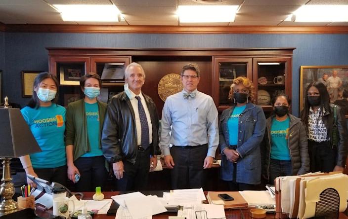 Senator Rod Bray (R-Martinsville) met with several members of Hoosier Action to discuss concerns through out the state.