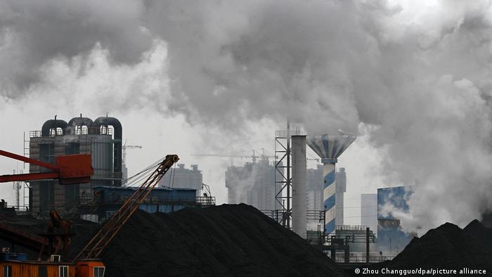 Air pollution from a coal plant in China