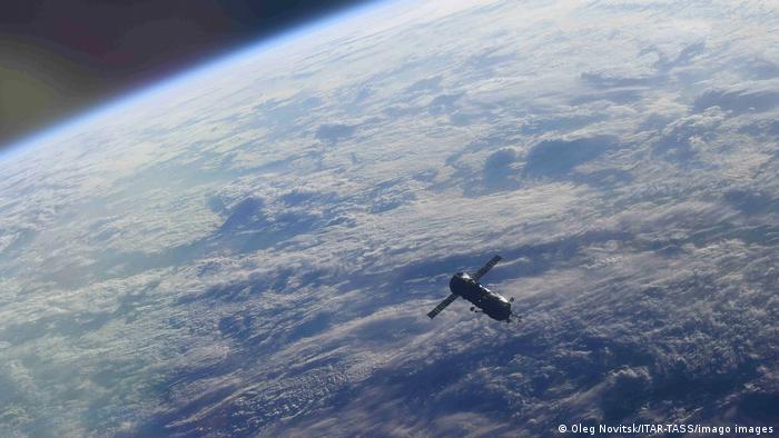 View of Earth's atmosphere from space 