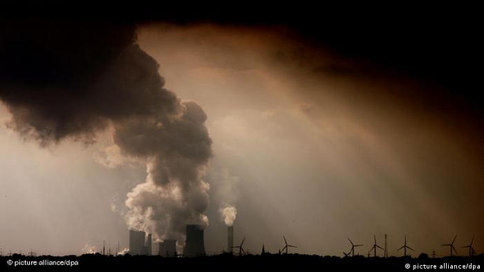 Pollution spewing from coal power plant, Germany