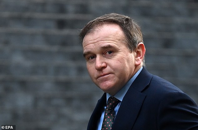 George Eustice (pictured) said gains from switching to electric cars from petrol and diesel ones 'may be less than some people hope' because of particles they create which do not come out of the exhaust