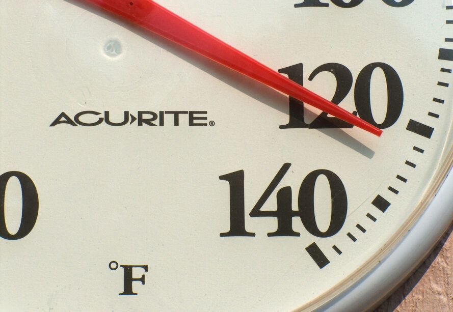 An outdoor thermometer.