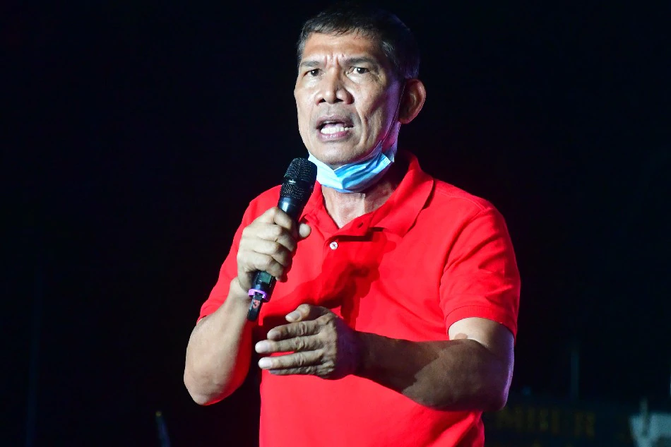 Halalan 2022 Presidential hopeful Leody de Guzman during his proclamation rally at the Bantayog ng mga Bayani in Quezon City on Feb 8, 2022. Mark Demayo, ABS-CBN News.