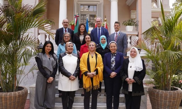 Sweden, Canada, and Mexico celebrate Egyptian Women's Day by honoring 9 Egyptian female pioneers and the Minister of Environment in the lead- press photo