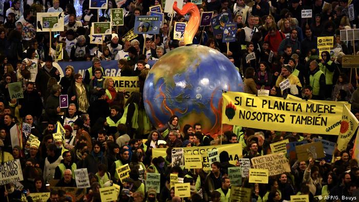 Climate strikers in Madrid, 2019