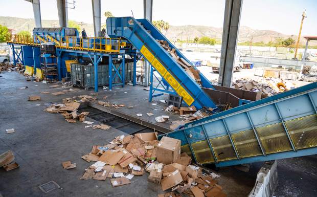 Paper and cardboard recycling at Marine Corps Base Camp Pendleton...