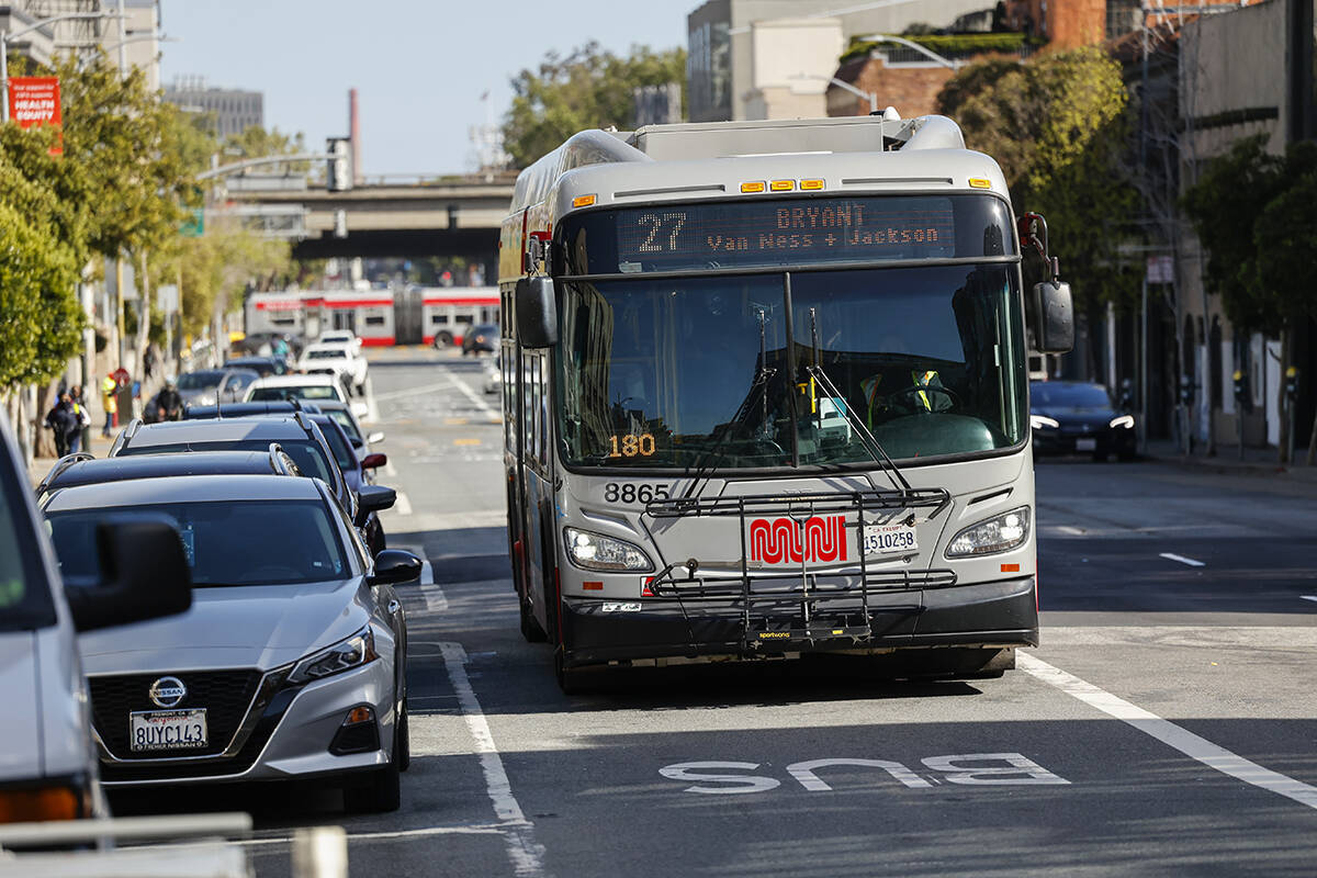 A report indicates that 15 projects, including bus transit-only lanes along Seventh and Eighth Street, benefited from SB 288, which SB 922 aims to extend. (Craig Lee/The Examiner)