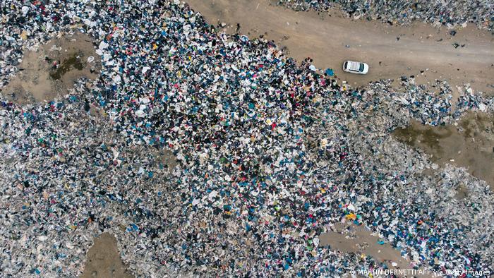 A bird's eye view of a garbage dump