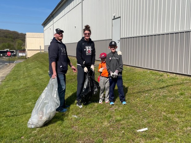 Our Town Foundation and Hamburg Rotary Club sponsored a town clean up for Rotary Day of Service. (Submitted photo)
