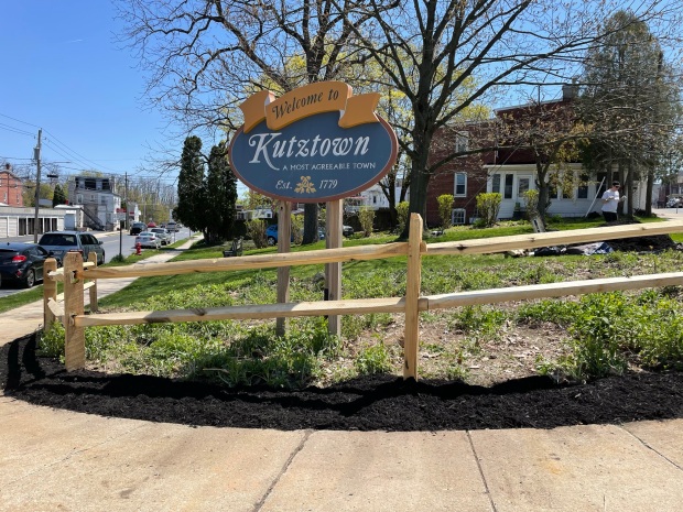 The completed fence at the Kutztown pollinator garden. (Submitted photo)